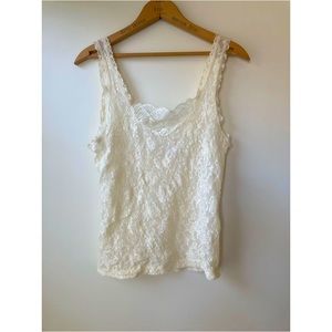 Vintage 80s sheer lace tank by heather nicole.